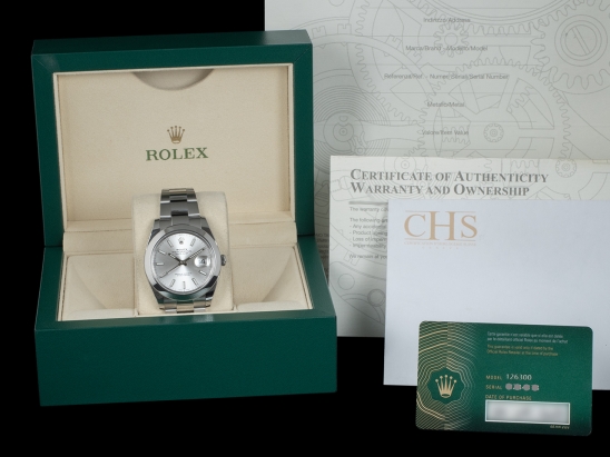 Ролекс (Rolex) Datejust II 41 Argento Oyster Silver Lining Dial - Rolex Guaran 126300